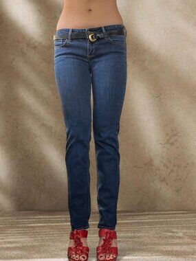 Hollister Denim Size 27 2000s dark wash low rise straight leg jeans